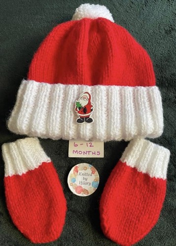 Months hand knitted santa - 6-12,