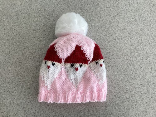 Hand knitted santa - knitted, hat