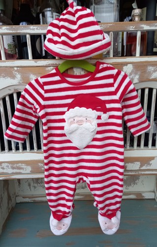 Santa baby gro matching hat - matching,
