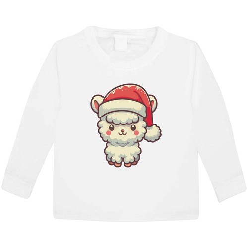 Baby alpaca wearing santa - 'baby,