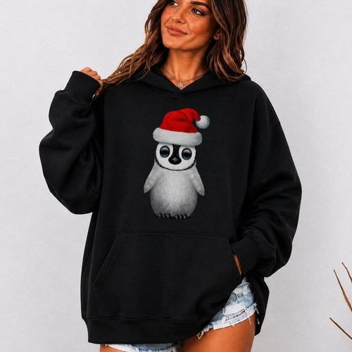 Baby penguin wearing santa - baby,