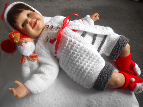 Hand knitted white xmas - hand,