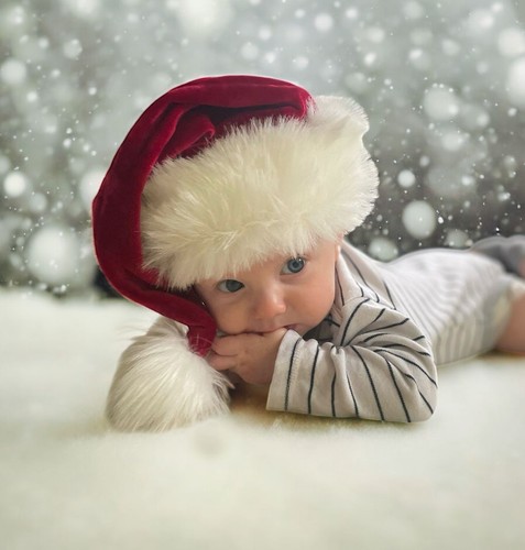 Luxury baby and adult santa - luxury,