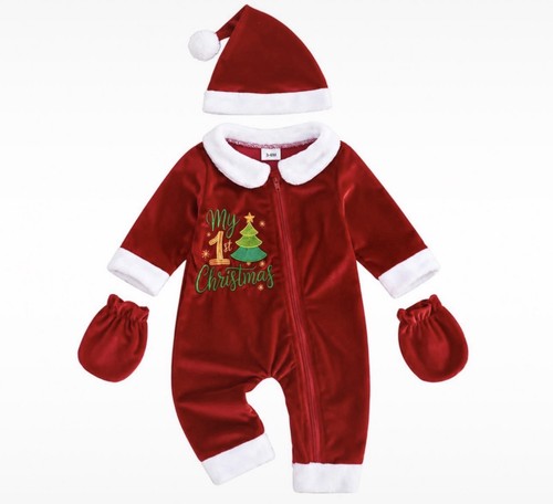 Baby santa christmas suit hat - santa,