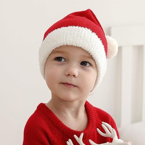 Baby santa hat knitted - baby,