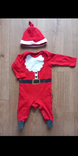 Matalan santa bodysuit and hat