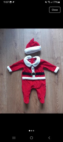 Newborn santa bodysuit and - , hat