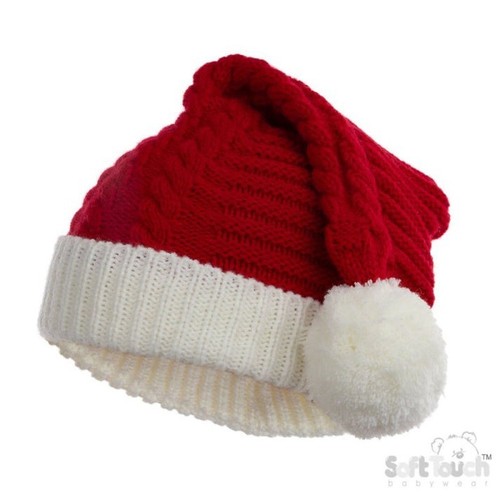 Cable knit santa hat - cable,