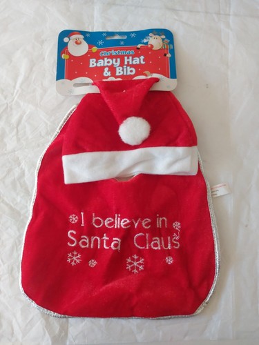Christmas baby hat and - and, bib
