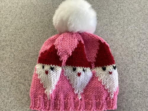 Hand knitted santa hat - hand,