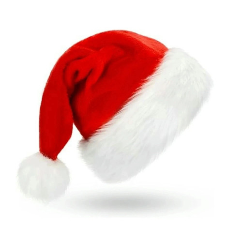 Christmas santa hat red gold - christmas,