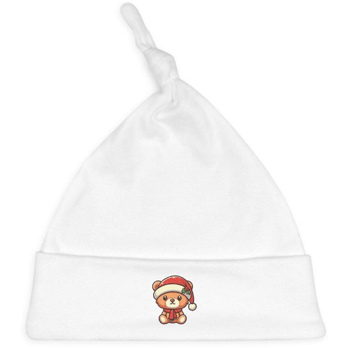 Baby teddy wearing santa hat - teddy,