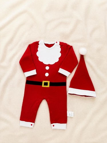 Baby santa christmas romper - santa,