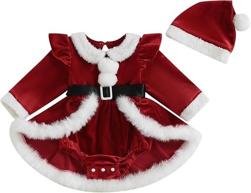 Baby girls christmas - baby, romper