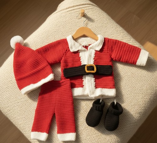 Handmade crochet baby santa - crochet,