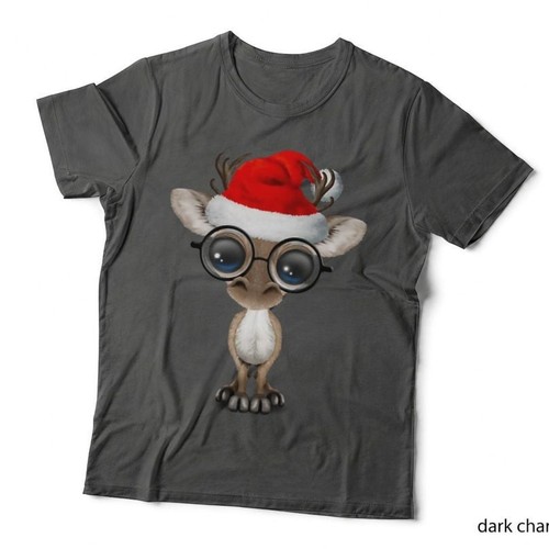 Baby reindeer wearing santa - reindeer, a
