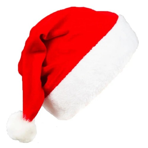 Fluffy red santa hat - santa,